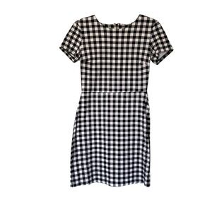 Old Navy Womens Dress S Sheath Picnic Shea Gingham Check Short Career Fitted